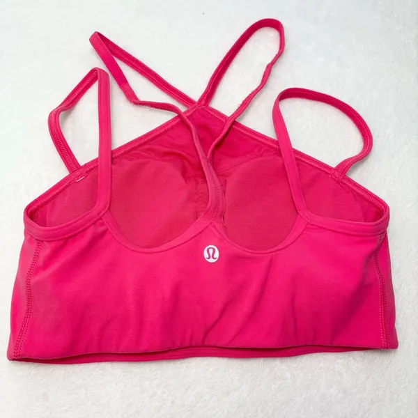 Lululemon Flow‎ Y Strappy Bra Nulu Light Support,Lip Gloss size 4 - Image 4