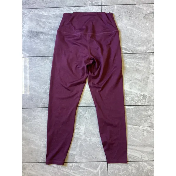 Quince Ultra-Soft High-Rise Legging Heather Barolo Burgundy LB115138 Medium - Image 8