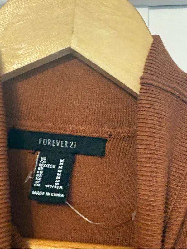 Forever 21 Brown/orange Sweater Turtle Neck dress Size medium - Image 5
