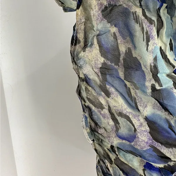 RTR Katie May Baby Cakes Off White & Blue Printed Strapless‎ Maxi Dress Sz S - Image 10