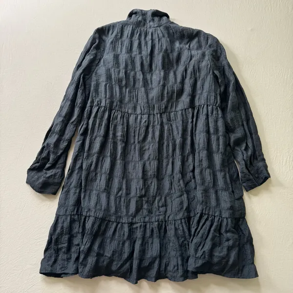Davi & Dani crinkle tiered mini shirt dress - Image 2