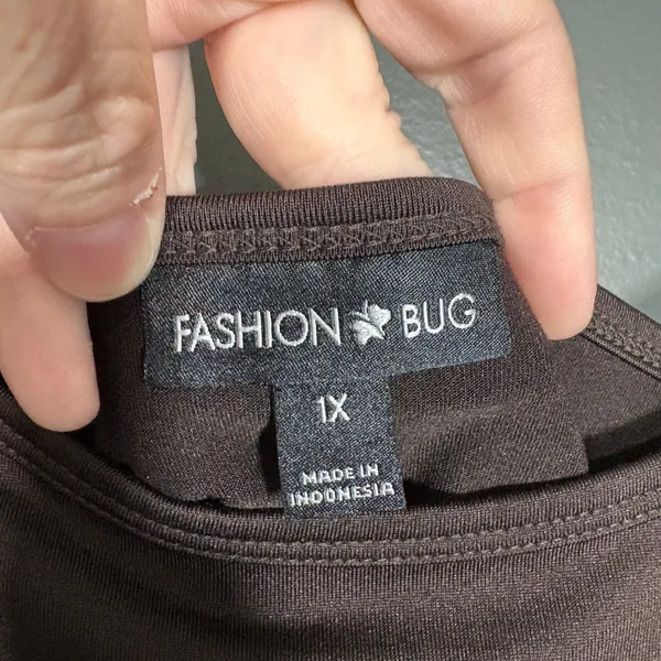 Fashion Bug Brown Y2K Tank Top Adjustable Spaghetti Strap - Women's Plus Size 1X - Image 4
