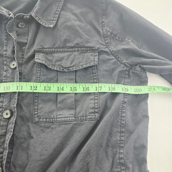 Buffalo David Bitton Utility Jacket‎ Military Drawstring Waist Black Small - Image 8