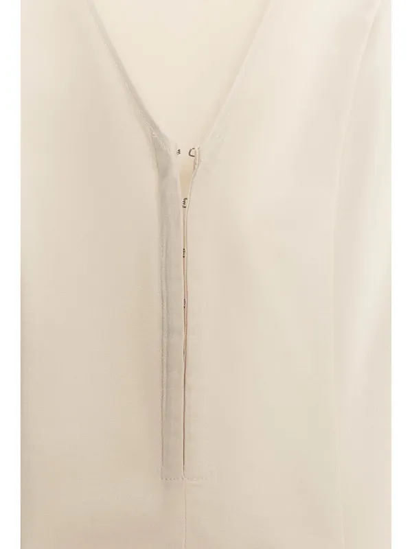 ZARA Elegant Cream Long-Sleeve Fit & Flare Dress - Image 6