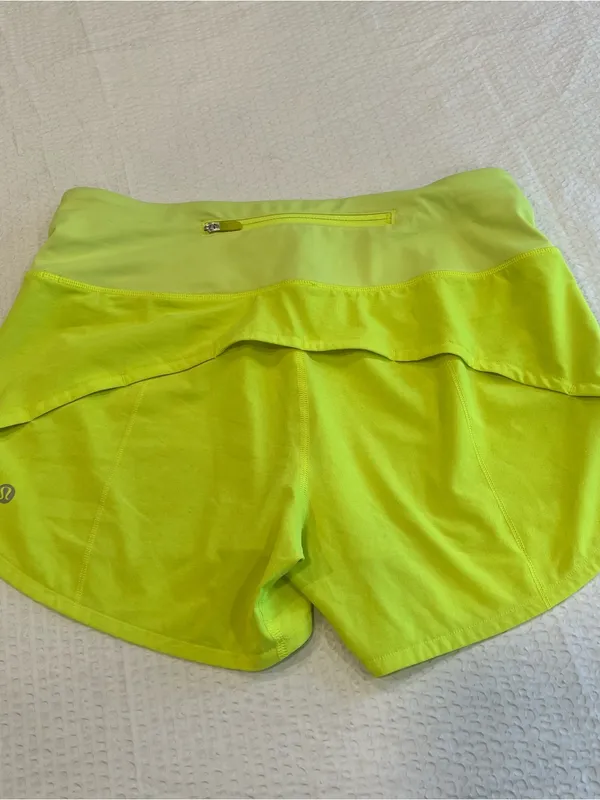 Lululemon Speed Up shorts neon yellow 4 women - Image 5