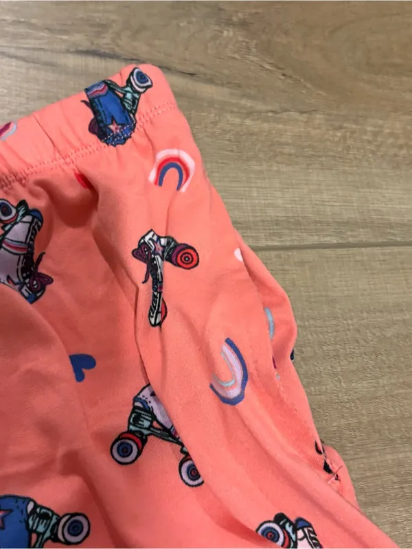 Joyspun Women's pocket Pajama Shorts Roller Skate‎ Hearts Epic coral large - Image 3