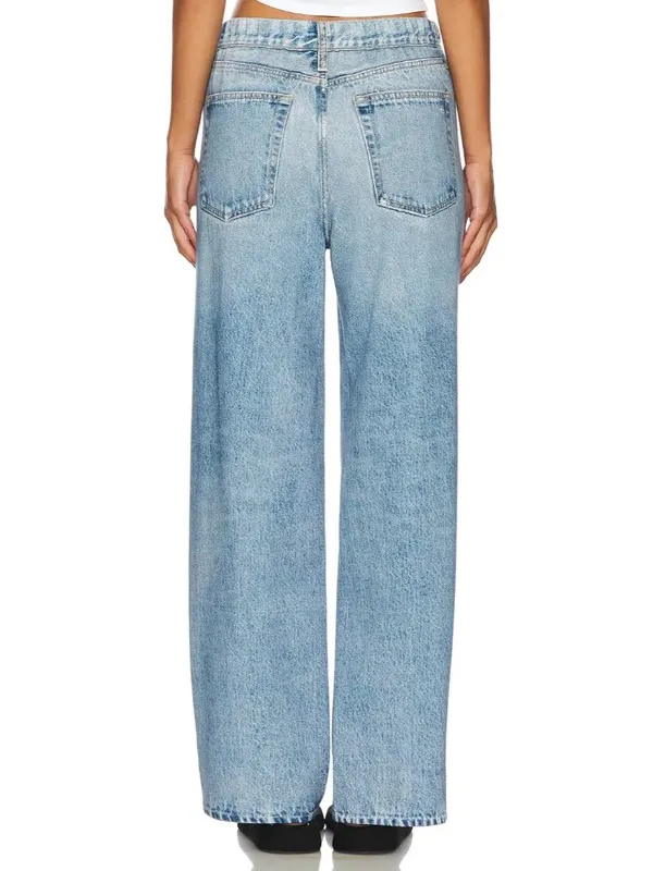 NWT rag & bone Miramar Wide Leg in Valentina Photo Print Faux Jean Pants S - Image 9