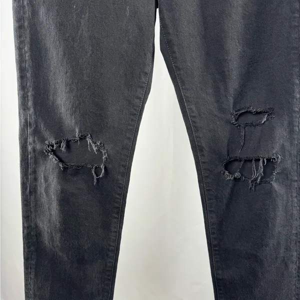 Free People Bren Boyfriend Jean in Black‎ Magic Size 26 - Image 3
