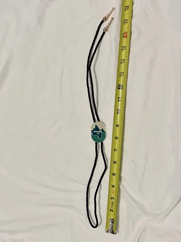 Corona Extra Texas Bolo Tie Beer Western Black Braided Cord Gold Tone - Image 3