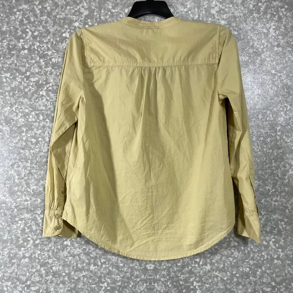 J Crew Reimagined Long Sleeve Lightweight Henley Top - Size Small - Yellow/Green - Image 8