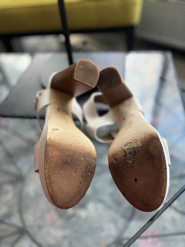 Michael Kors Nude T-Strap Block Heel Sandals (Comfortable + Chic) - Image 3