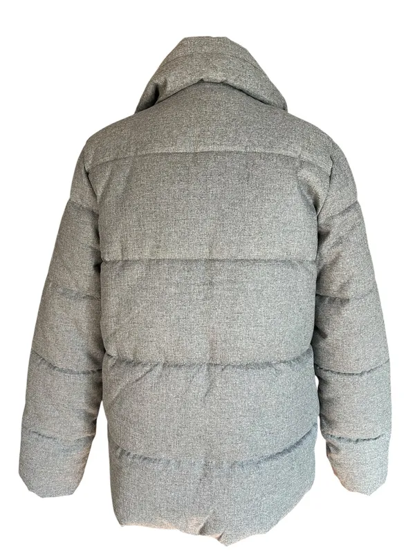 Old Navy women’s Gray Puffer Jacket Insulated Coat Size M - Image 9