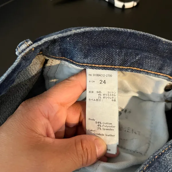 MOUSSY Vintage Howa Distressed Skinny‎ Jeans Raw Hem Blue Wash Size 24 X 25” - Image 5