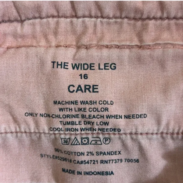 Ann Taylor The Wide Leg Solid Crop Pants Pink Terracotta Boho High Rise Size 16 - Image 6