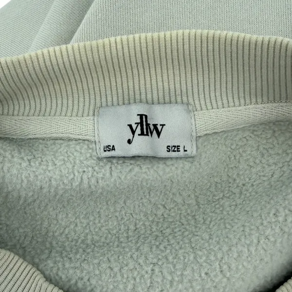 Yellow The Label Busy Watering My Own Grass Embroidered Sweatshirt Cream Large - Image 6