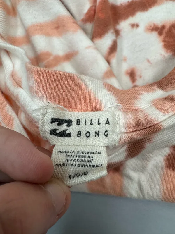 Billabong Take a Trip Tie Dye Short Sleeve Boyfriend Tee Shirt Size Large - Image 4