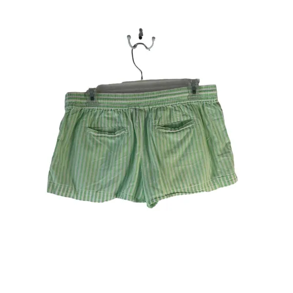 Anthropologie Saturday Sunday Size Small Green Striped Flowy Pull On Shorts - Image 4