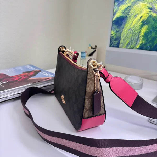 Coach Jen Baguette In Blocked Signature Canvas c6825 - Image 4