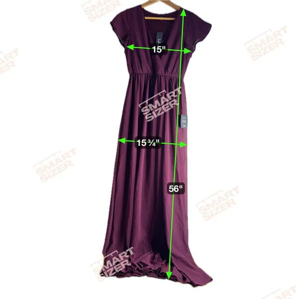 Lulus‎ Heavenly Hues Burgundy Maxi Dress Flutter Sleeve XS NWT - Image 3
