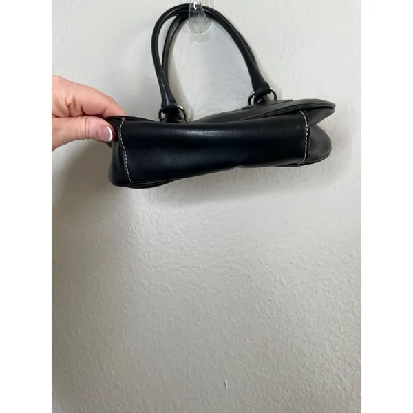 Nine West Black Faux Leather y2k small shoulder Handbag - Image 7