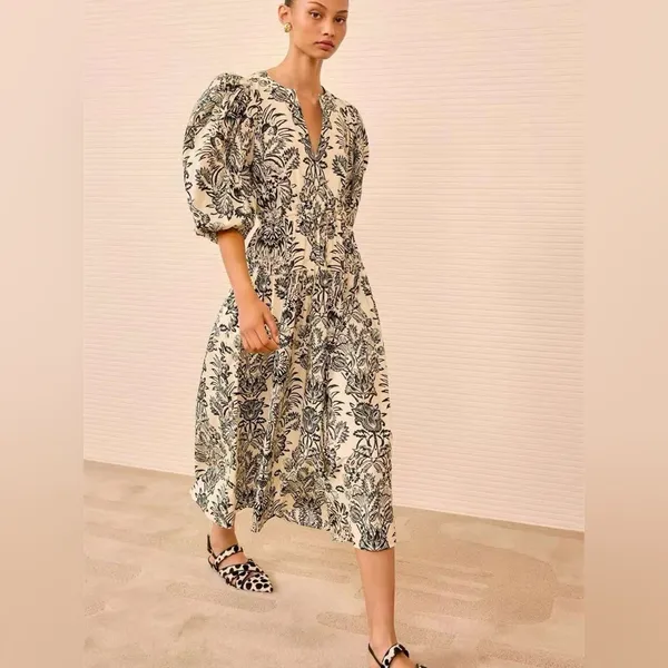 Ulla Johnson Harriet puff-sleeve midi dress 2 - Image 4