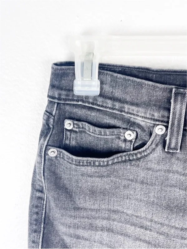 LEVI’S Black Wash High Rise Mini Denim Jean Skirt Size 29 Casual Boho Festival - Image 11