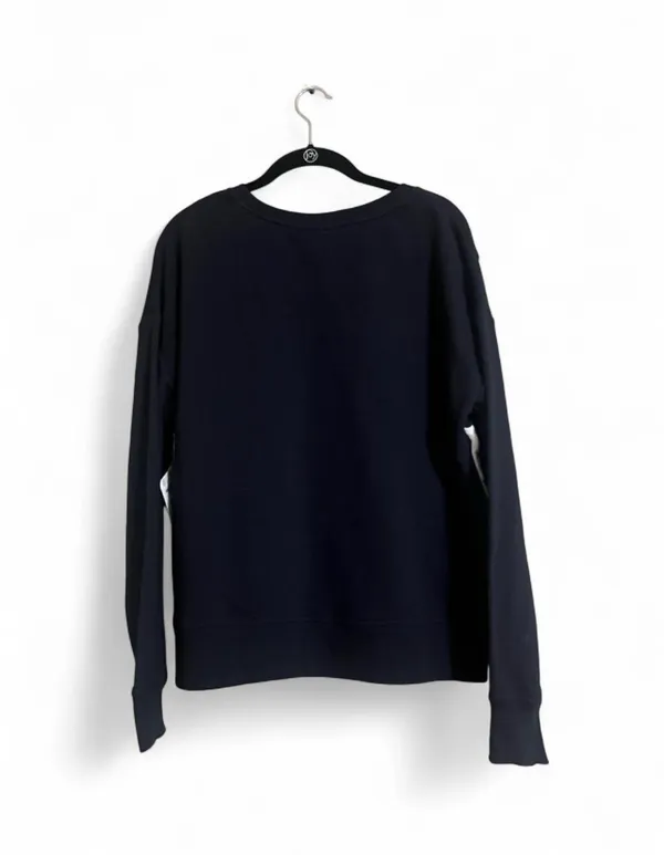Reebok Black Sweatshirt Sz L White Logo & Side Panels Long Sleeves Athletic - Image 5
