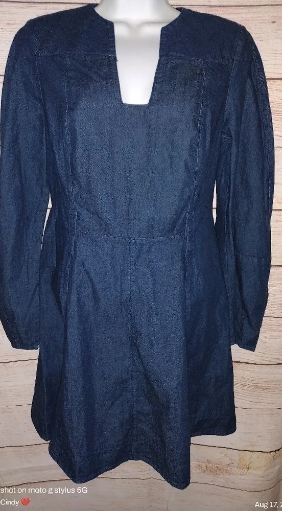 FREE People Denim Long Sleeve Dress Defect‎ - Image 2