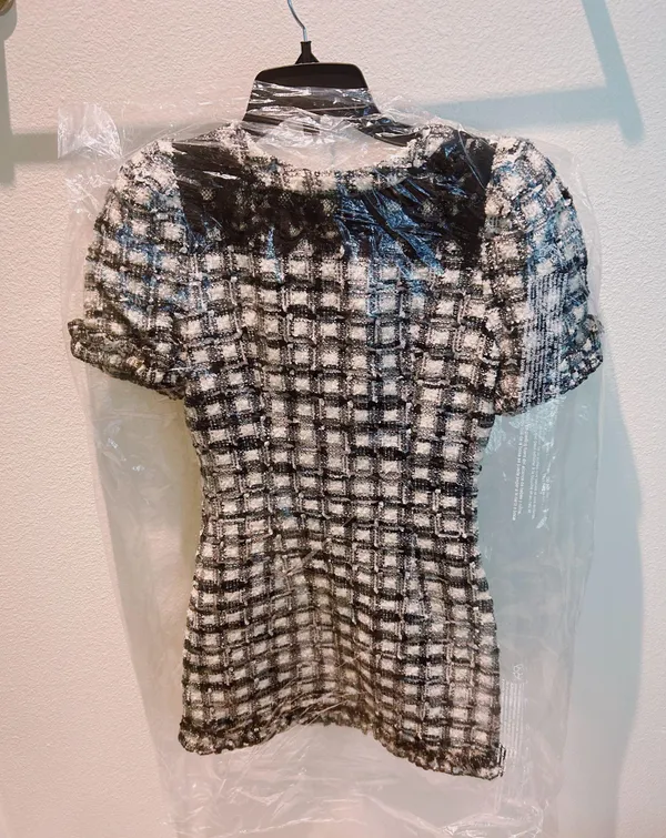 Love Shack Fancy Tweed Mini Dress - Image 3