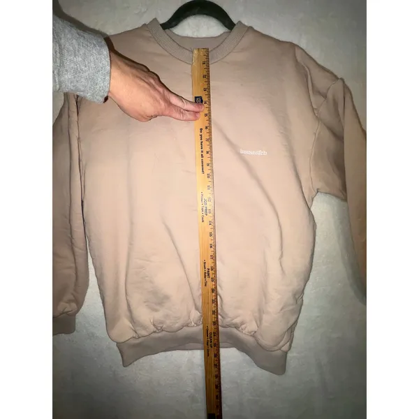 House of CB TOMMY Stone Oversized‎ Crewneck Sweatshirt Small Embroidered Logo - Image 6