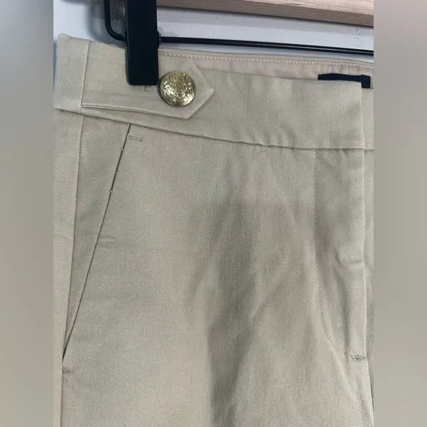 J Crew Cropped Wide Leg‎ Sailor Pants Nwot Size 4 Light Khaki - Image 3