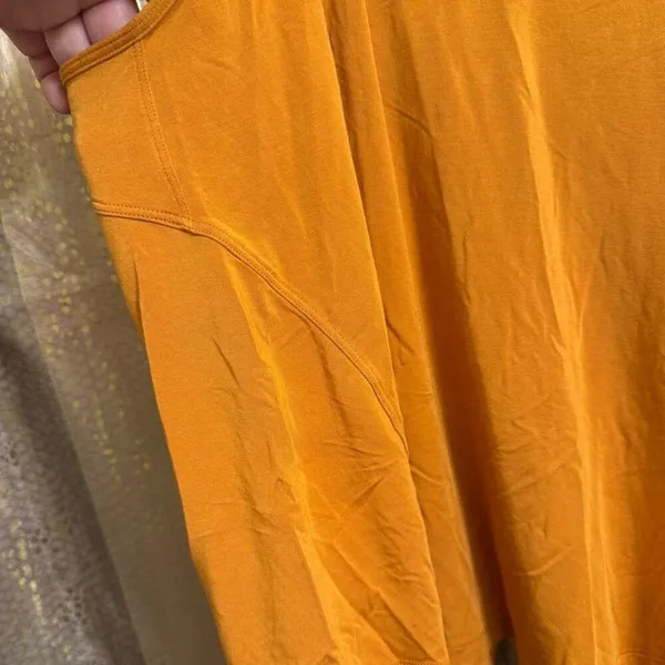Lululemon Modal Silk Yoga Tank Top Autumn‎ Orange Stretch Tank Small - Image 3
