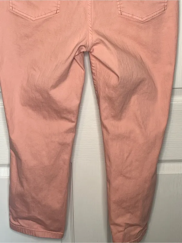 Anthropologie Pilcro Stet Sz 32 Peach Pink Cropped Ankle Jeans - Image 9