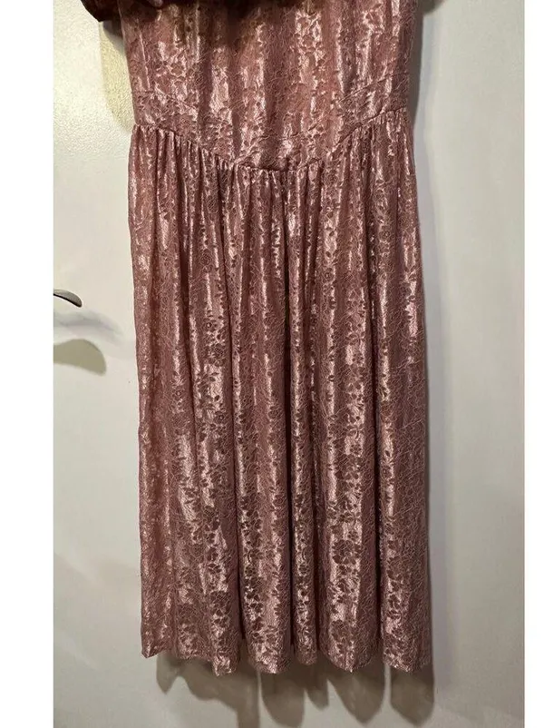 For Love & Lemons Shai Maxi Dress Dusty Pink Size Medium NWT Feminine Romantic - Image 8
