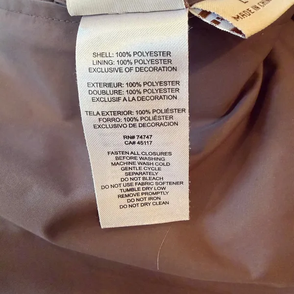 Reversible Hooded Jacket Brown Zebra Natural Reflections Animal Fleece Sz Large‎ - Image 5