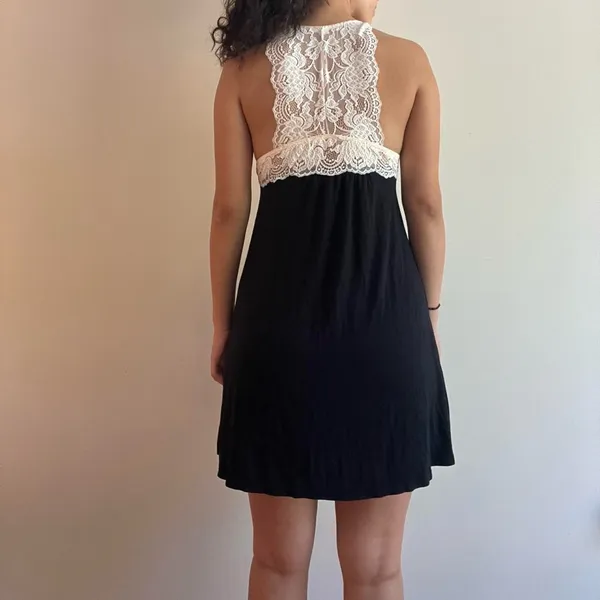 black lace y2k slip dress - Image 3