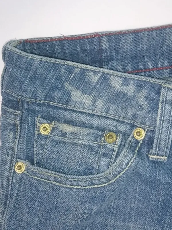 American Eagle 0 29 Hipster Medium Wash Distressed Jeans - Image 5