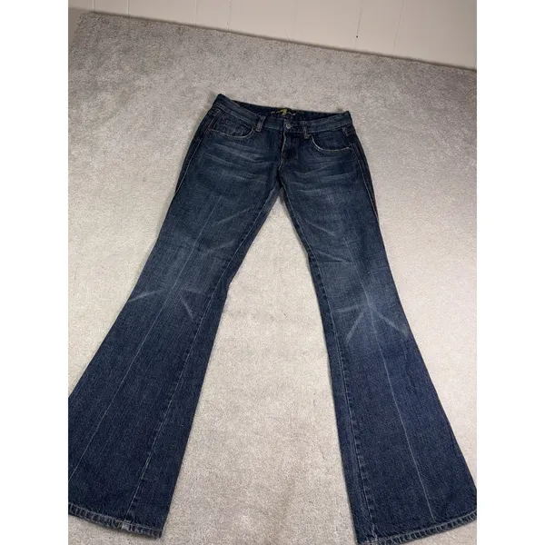 seven for all mankind jeans a pocket pink stitch 28 low rise Bootcut - Image 3