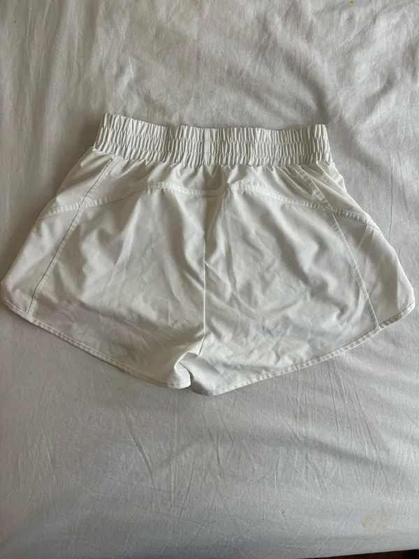 White Amazon Athletic Shorts - Image 2