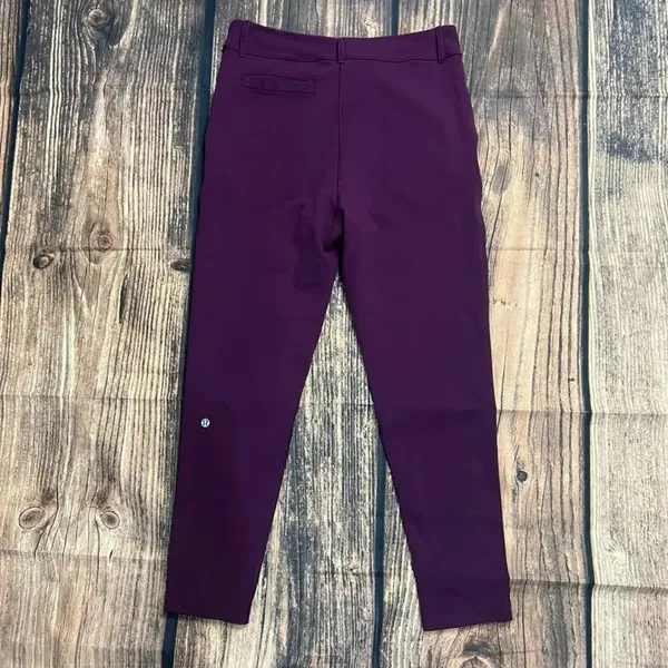 Lululemon Women's Size 6 Purple‎ Tapered Stretchy HR Trousers Jogger Pants - Image 4