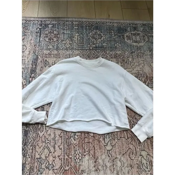 TNA Aritzia Sweatfleece Terry Fleece Perfect Fit Crew Neck Pullover Sweatshirt M - Image 7