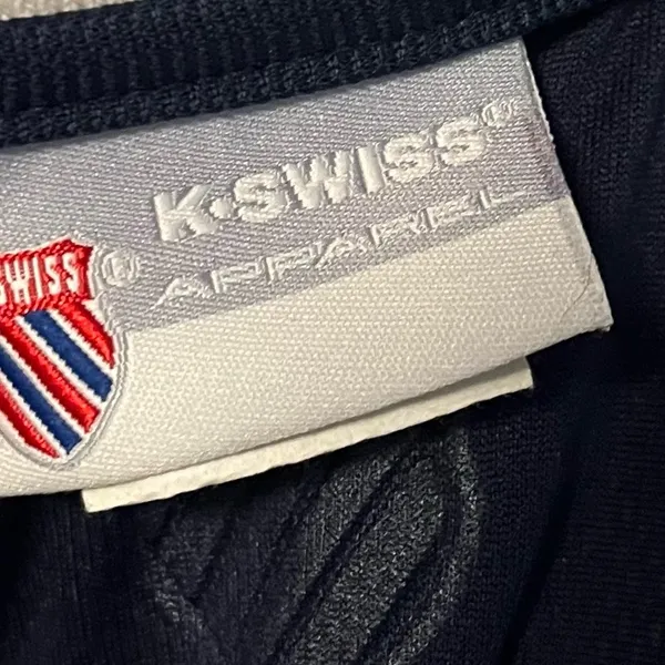 K Swiss • White Navy Quarter Zip Tennis Dress - Image 5