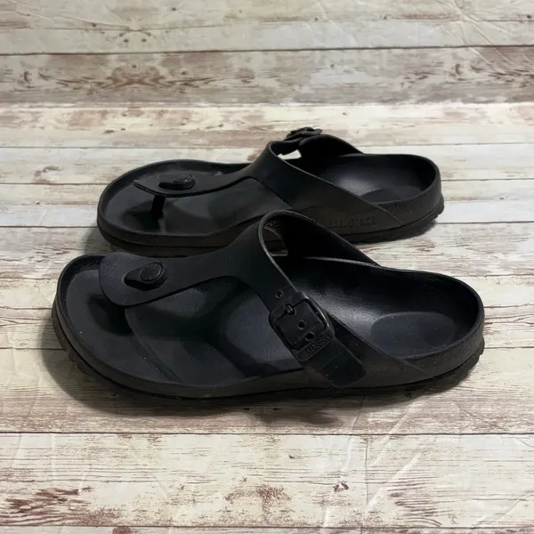 Birkenstock Gizeh EVA Thong Sandals Size EU 37 Women's US 6.5 7 Black Rubber - Image 3