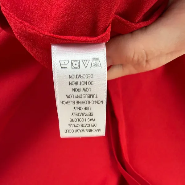 Woman Within Red Floral Embellished Beaded‎ Button Front Shirt Size 18/20 - Image 10