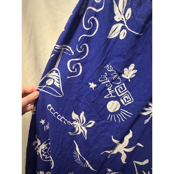 NWT Anthropologie Paper Heart Royal Blue & White Maxi Coastal Slip Dress Medium - Image 5