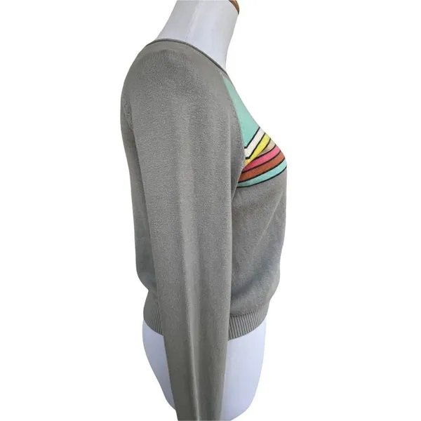 Urban Outfitters BDG Lightweight Crop Retro Style Striped Sweater M - Image 2