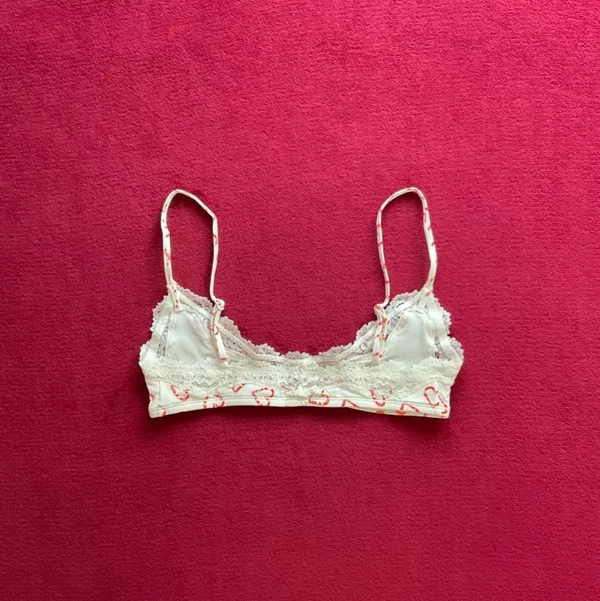 SKIMS fits everybody lace scoop bralette in candy heart print size S - Image 6