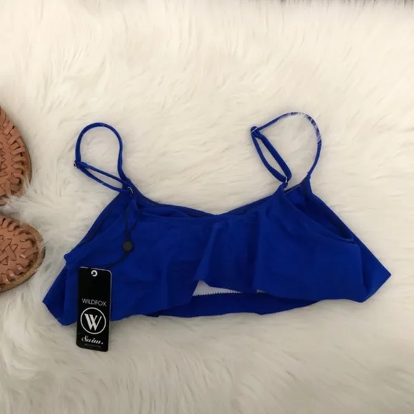 WILDFOX Blue White Swim Top Bikini NWT - Image 4