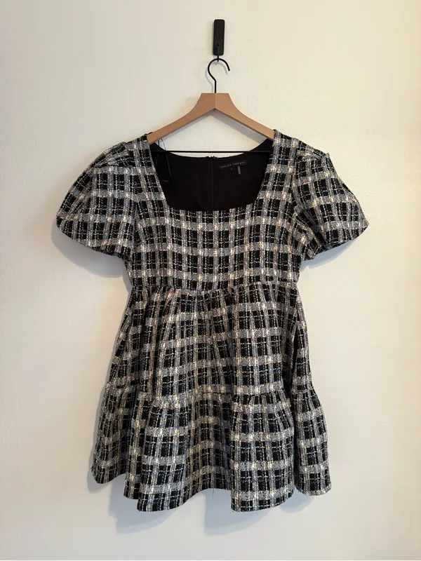English Factory Tweed Babydoll‎ Mini Dress - Image 2