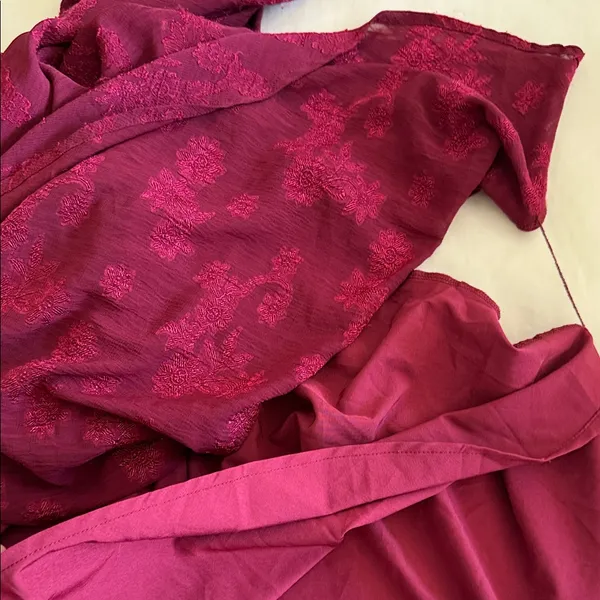 Princess Polly Azura Off The Shoulder Maxi Dress Burgundy - Image 4